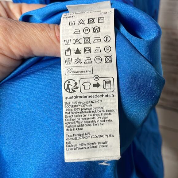 All Saints Alexia Isabella Dress Blue US 10 - Picture 11 of 11